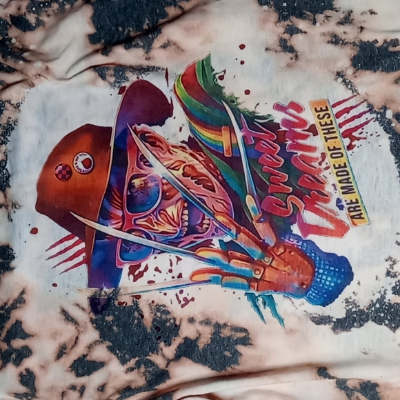 Bleached Freddy Krueger Graphic Tee - Picture 4 of 5